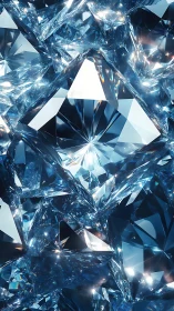 High-refraction diamond cluster renders controlled caustic light