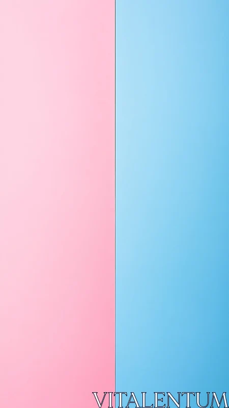 Soft split horizon of pastel pink and gentle sky blue.
