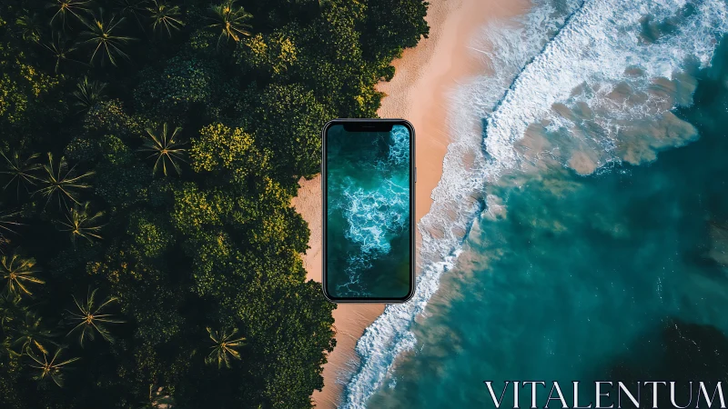 Aerial Smartphone Composition Integrated into Coastal Landscape Matrix with Bipartite Environmental 