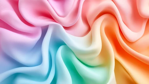 Soft pastel fabric swirls in flowing abstract gradient.