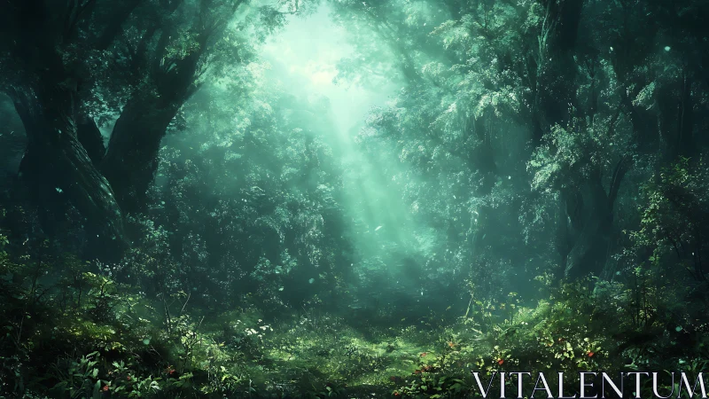 Luminous Cathedral: Where Ancient Trees Guard Emerald Silence.