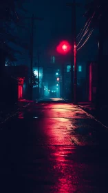 Neon rain slicks the midnight alley into liquid circuitry