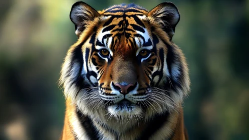 Photorealistic tiger portrait renders high-detail facial texture