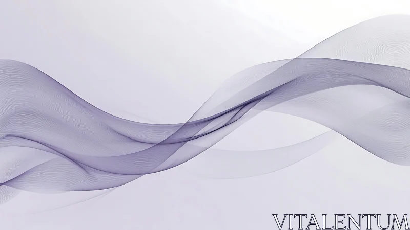 Soft lavender waveforms drift across a pale horizon.