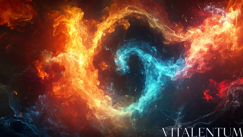 Chromatic Plasma Vortex: High-Intensity Thermal Dynamics Composition.