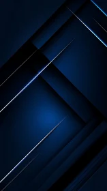 Midnight blue geometric lines with metallic highlights.