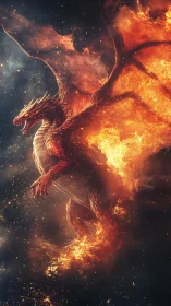 Volcanic drake rendered in high-energy pyroclastic illumination.