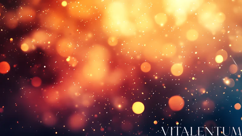 Warm golden bokeh lights on dark blurred background.