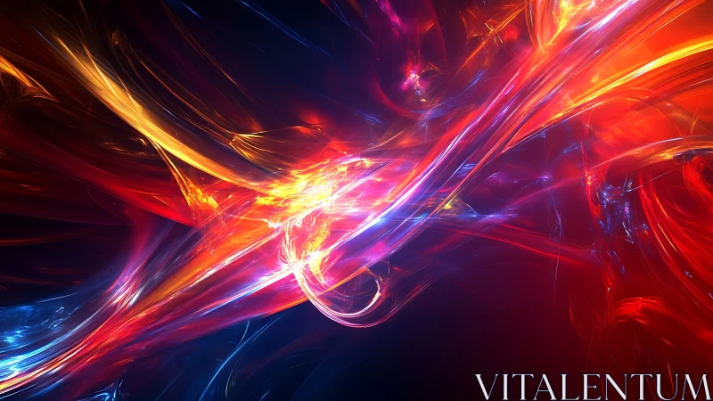 Radiant energy vortex twists through luminous cosmic void