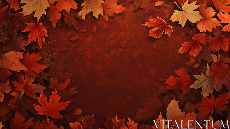Cozy autumn leaves framing a warm, rustic seasonal backdrop.