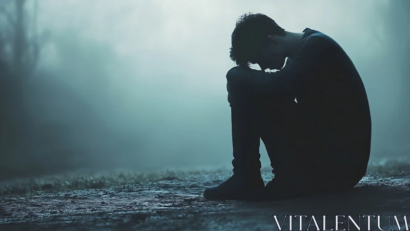 Quiet reflection in the fog, honoring tender hidden feelings.