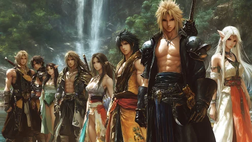 Guardians of the Emerald Falls gather between worlds.