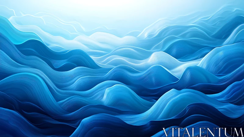 Velvet Tidal Ridges in Electric Blue Whisper Motion.