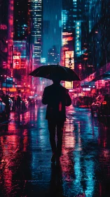 Neon rainwalk through the city’s glowing midnight streets.