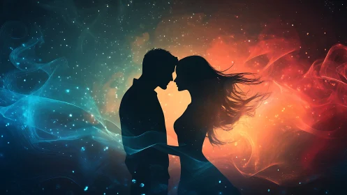 Two Souls Connected in Glowing Light.