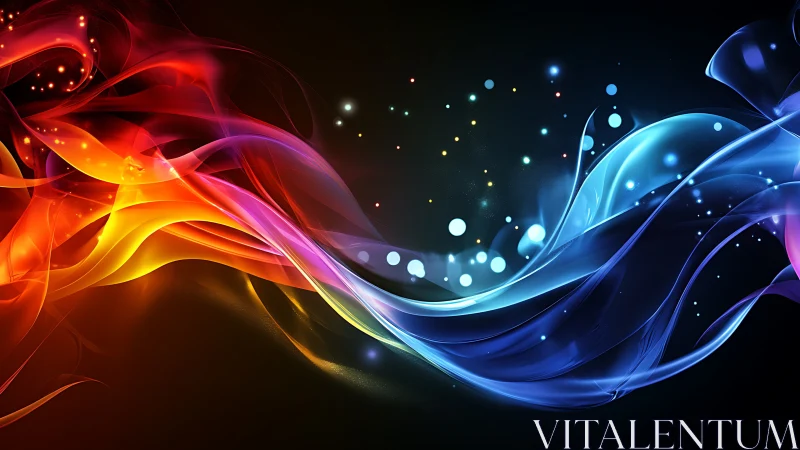 Luminous Energy Waves Dance in Vibrant Color