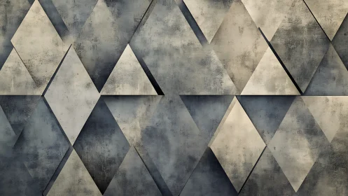 Geometric wall surface presents staggered triangular reliefs