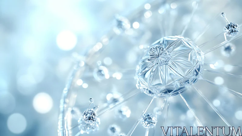 Crystal molecular network with radiant glass nodes.