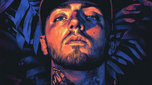 Bicolor spectral portrait with directional chiaroscuro mapping.