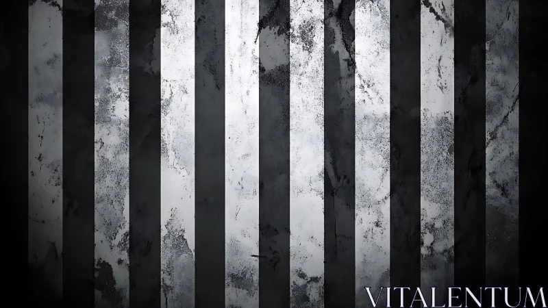 Grungy vertical stripes form stark monochrome industrial pattern