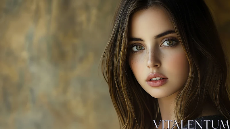 Portrait of young woman with soft light and focus depth.