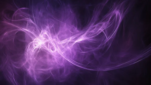Violet energy streams forming ethereal abstract nebula lines.