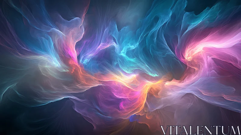 Radiant nebula currents swirl in luminous cosmic motion.