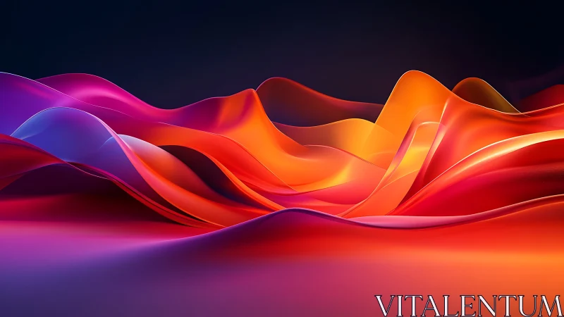 Glowing rivers of color flowing through a dreamy abstract valley.