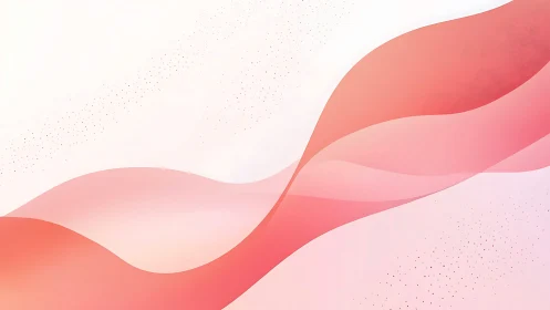 Coral gradient waves flow across minimalist white field.