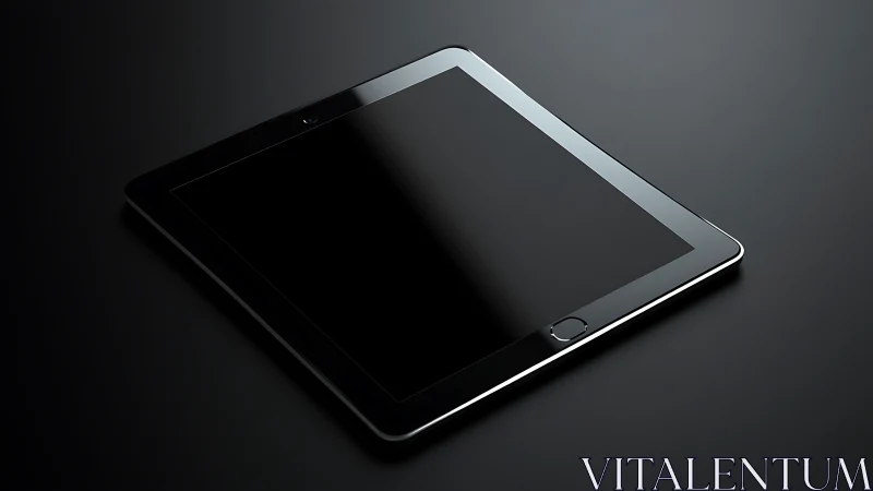 Modern Tablet Device on Dark Surface
