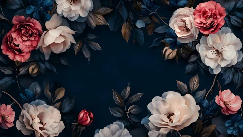 Jeweled Garden Whispers Against Midnight Canvas