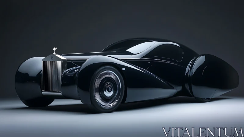 Rolls-Royce-inspired futurist coup&eacute; with obsidian gloss body.