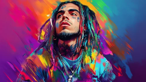 Color-drenched portrait celebrates bold self-expression in motion