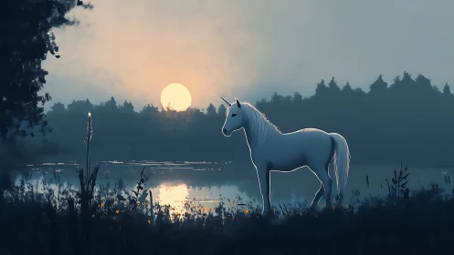 Moonrise politely pauses while a lone unicorn listens