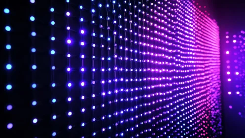 Neon pixel waves shimmer across a dreamy digital night wall.