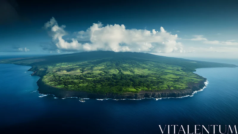 Verdant Isle Rising: Where Emerald Slopes Meet Infinite Horizon.