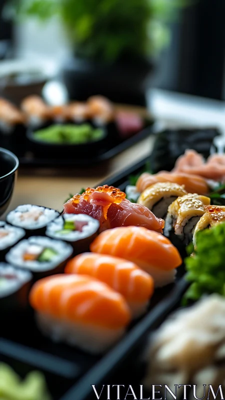 Colorful sushi platter inviting relaxed shared moments.