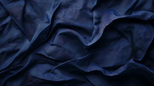 Deep navy textile folds with fine woven surface microtexture