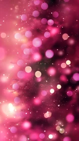 Chromatic bokeh cascade on magenta luminous gradient field.