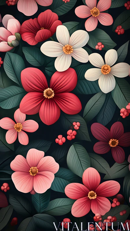 Chromatic Floral Composition with Layered Petals and Deep Tonal Contrast.