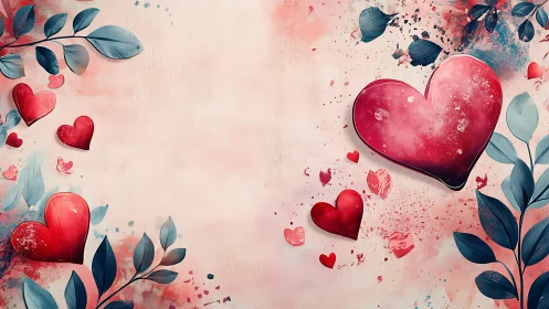 Crimson Hearts Dance Through Ethereal Garden Dreams