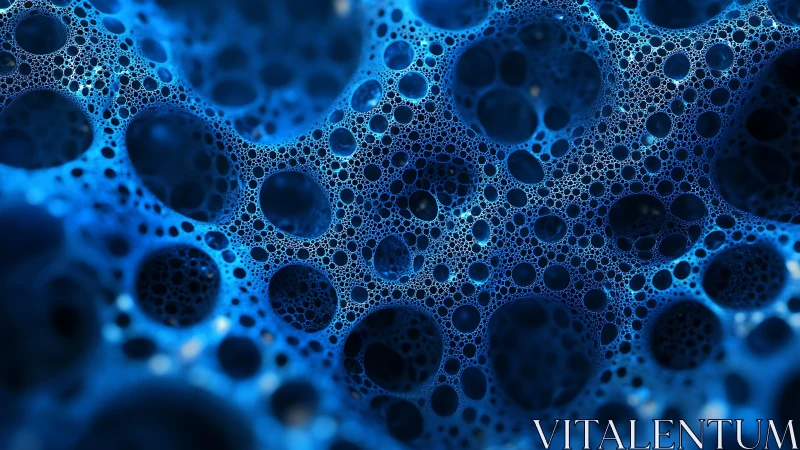 Dreamy blue bubbles forming a cozy underwater daydream.