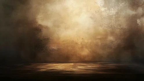 Textured sepia backdrop with luminous floor perspective design.