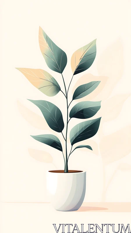 Softly glowing potted plant bringing calm to any corner.