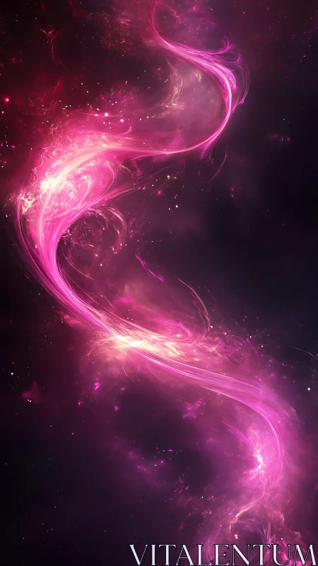 Starglow Ribbons of Pink Light Dancing Through Space.