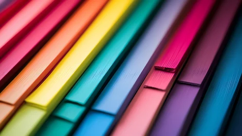 Parallel color strips form a diagonal spectrum composition