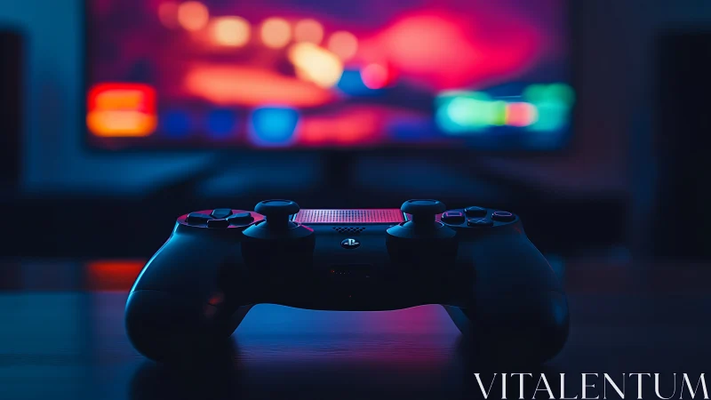 Gaming Controller in Neon Glow.