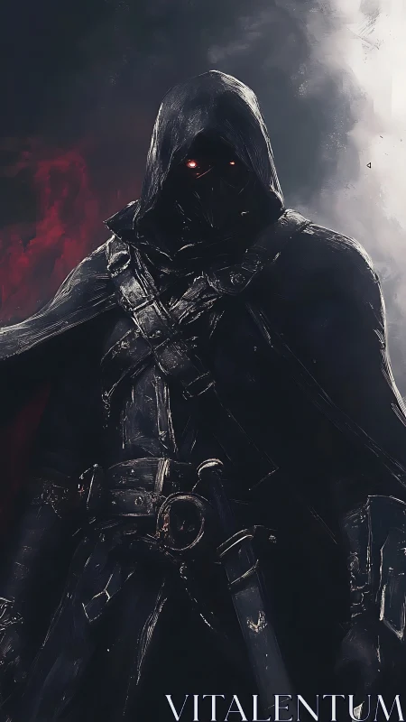 Midnight reaper strides from the storm with embered eyes