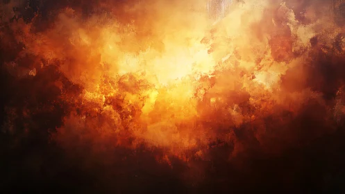 Explosive Golden Sunburst Through Turbulent Cloud Formation