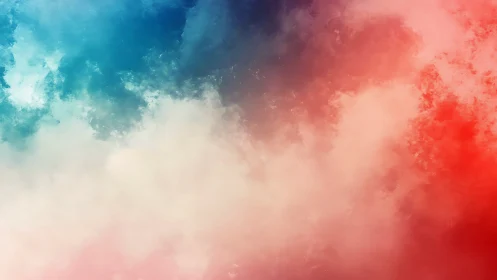 Vibrant red and blue gradient cloud texture background.